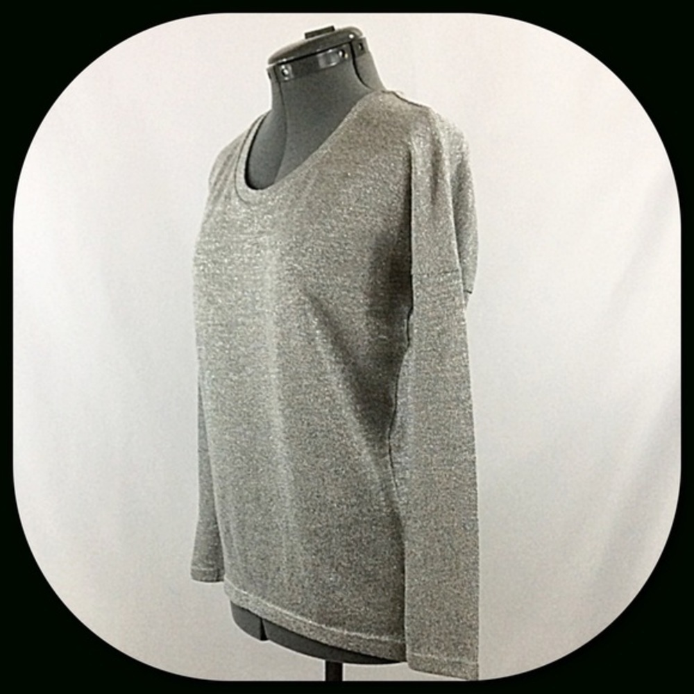 TOPSHOP💕SILVER Metallic Thred Sweater💕